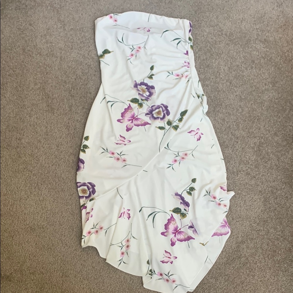 Floral Strapless Dress